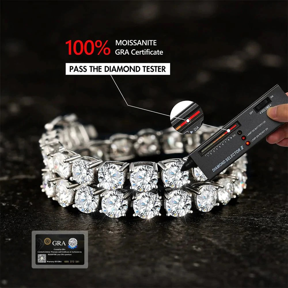 Hip Hop Jewelry: GRA Certified S925 Silver VVS1 D Color Diamond